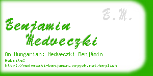 benjamin medveczki business card